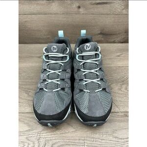 Merrell Gray and Black Athletic Shoes with Rugged Sole